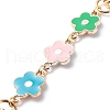 Flower Plastic Enamel Link Purse Short Chain FIND-JF00100-01-4