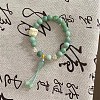 Lion Porcelain Round Beads Stretch Bracelets for Women WG648B1-04-1