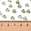 Spray Painted Transparent Glass Seed Beads SEED-T007-05B-4