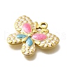304 Stainless Steel Enamel Pendants STAS-Q347-03G-2