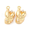 Brass Rhinestone Pendants KK-E793-18G-1