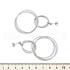 304 Stainless Steel Dangle Stud Earrings EJEW-Z098-27P-5
