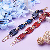 Givenny-EU 2Pcs 2 Colors Acrylic Curb Chain Bag Strap FIND-GN0001-29-12