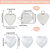 SUNNYCLUE DIY Blank Heart Dome Pendant Making Kit DIY-SC0023-02-2