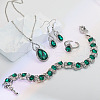 Alloy Rhinestone Glass Jewelry Sets FS-WG78952-01-1