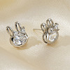 Mini Rabbit Brass Stud Earrings ZL6900-4