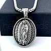 Retro Rock Punk Men's Greek Mythology Stainless Steel Pendant Necklaces JI4660-1