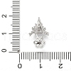 925 Sterling Silver Pave Clear Cubic Zirconia Flower Pendant Bails STER-P068-02P-3