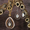 Alloy & Wood & Natural Shell Pendant Necklace & Dangle Earring FS-WGEEC72-01-1