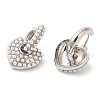 Rack Plating Brass Heart Dangle Hoop Earrings with ABS Imitation Pearl Beaded EJEW-R152-06P-2