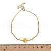 304 Stainless Steel Glass Beads Link Chain Bracelets BJEW-A036-14G-02-5