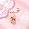 Angel Glass Pearl & Glass Seed Beaded Pendant Decorations HJEW-MZ00265-01-1