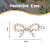 HOBBIESAY 12Pcs Alloy Crystal Rhinestone Bowknot Shoe Decorations FIND-HY0002-20-2