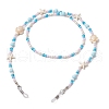 Starfish Turtle Synthetic Turquoise & Glass Seed & Plastic Beaded Adult Eyeglasses Chains AJEW-EH00396-2