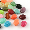 Oval Imitation Gemstone Acrylic Beads X-OACR-R052-M-1