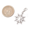Tibetan Style Alloy Pendants with Iron Open Jump Rings and Zinc Alloy Lobster Claw Clasps Decorations HJEW-JM03038-3