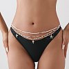 Bohemian Alloy Sea Animal Charm Glass Seed Beaded 3 Layered Waist Belly Stretch Chains for Women FS-WG5D6A5-01-1