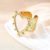 Brass Cuff Rings for Women RJEW-F183-02B-G-2