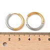 304 Stainless Steel Two Tone Hoop Earrings EJEW-P313-02C-G-5