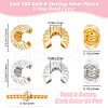 Beebeecraft 160Pcs 2 Colors Brass Crimp Bead Cover FIND-BBC0003-66-2