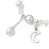 2Pcs Shell Pearl & Glass Round Beaded Bracelets BJEW-JB11857-5