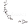 304 Stainless Steel Hollow Heart Link Chain Bracelet Makings for Women AJEW-JB01340-02-2
