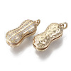 Brass Micro Cubic Zirconia Pendants KK-N235-027G-2