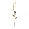 Stainless Steel Rose Pendant Necklaces PW-WGA520B-02-1
