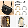 WADORN 12 Sets 2 Colors Alloy D-Ring Clasps FIND-WR0007-76-5