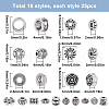 SOFPLATE 400Pcs 16 Styles Tibetan Style Alloy Spacer Beads FIND-SP0002-11-2