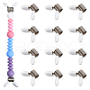 BENECREAT 12Pcs Stainless Steel Mini Spring Bead Clamps for Beading Jewelry Making TOOL-BC0002-50-1