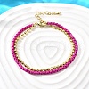 Brass Beaded Double Strand Bracelets BJEW-U040-02G-01-2