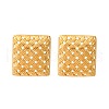 304 Stainless Steel Woven Stud Earrings EJEW-R027-04G-01-4
