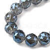 Transparent Electroplate Glass Beads Strands EGLA-N002-34E-F04-3
