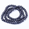 Electroplate Transparent Glass Beads Strands EGLA-A034-T1mm-U03-2