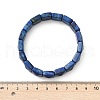 Sqaure Natural Lapis Lazuli Beads Stretch Bracelets for Women Men BJEW-C097-06M-5