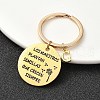 201 Stainless Steel & Brass Letter Keychain KEYC-YW00095-07-1