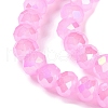Baking Electroplate Glass Beads Strands X-DGLA-A039-J8mm-B09-4