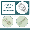 BENECREAT 2Pcs Sterling Silver Pendant Bails STER-BC0002-55B-4
