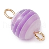 5Pcs 5 Colors Striped Resin Round Connector Charms PALLOY-JF03104-4