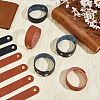 Olycraft 2Pcs 2 Colors Adjustable Plain Leather Cord Bracelet BJEW-OC0001-24A-5