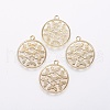 Iron Filigree Pendants IFIN-F158-60G-1