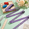 7.7 Yards Polyester Flower Embroidery Ribbon OCOR-WH0090-94-4