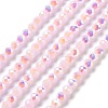 Electroplate Glass Beads Strands GLAA-A014-01B-1