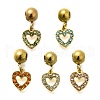 304 Stainless Steel Rhinestone Charms STAS-M109-05G-1