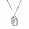 Stylish Stainless Steel Shell Shaped Pendant Necklaces for Women's Daily Wear EM8796-1-2