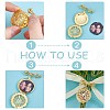 4Pcs 2 Colors Brass Flat Round Locket Pendant Brooch for wedding Photo JEWB-WR00002-4