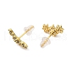 Brass Micro Pave Cubic Zirconia Stud Earrings EJEW-F273-15B-G-2