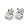 Brass Micro Pave Cubic Zirconia Pendants KK-C093-06P-1
