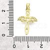 Brass Micro Pave Cubic Zirconia Pendants KK-V007-43G-3